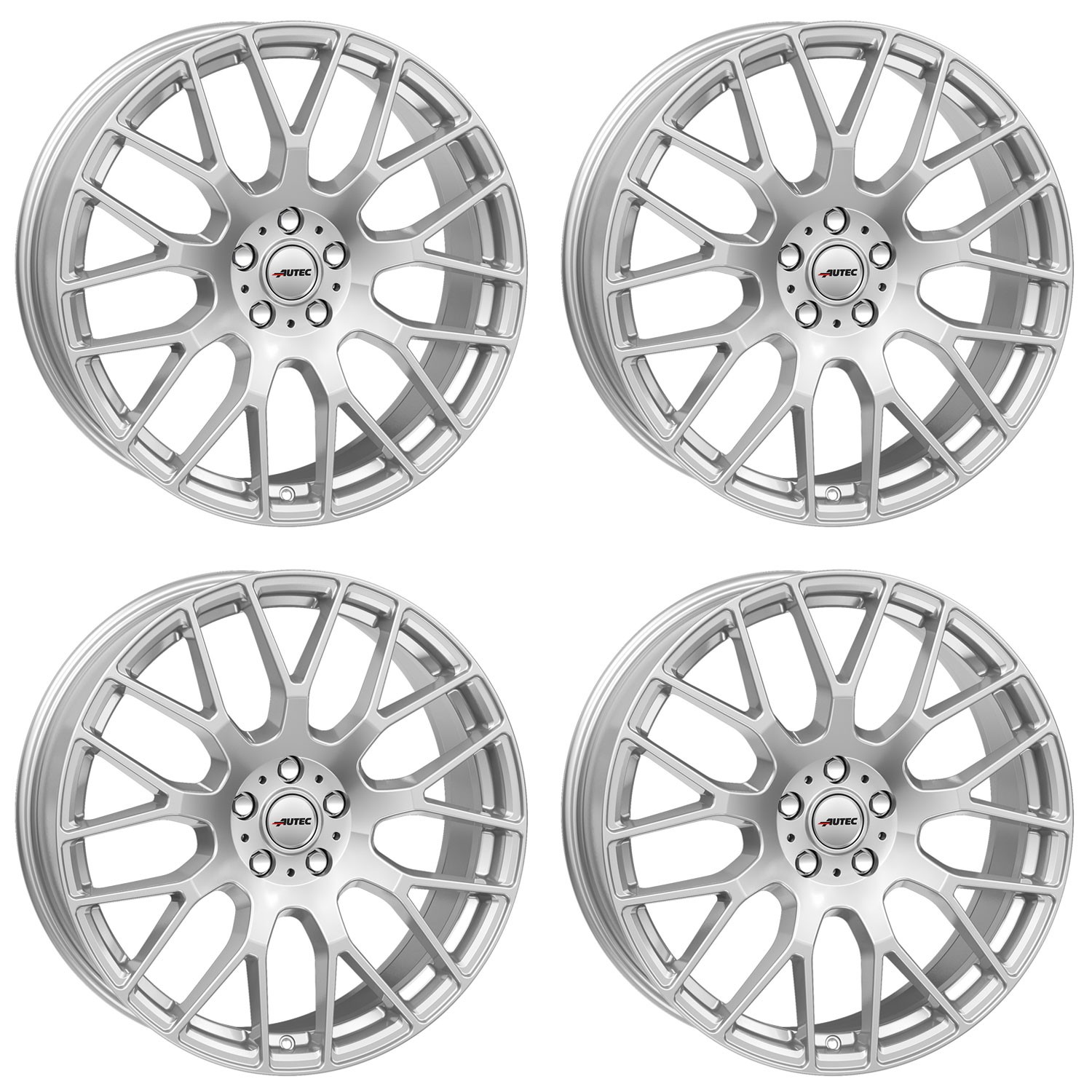 4X Autec Typ Nh - Nimah Brillantsilber 8X19\ ET32 LK5 112 Ml 66.5 Alufelgen 1..."-image