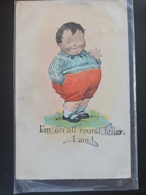 I'm An All Round Feller I Am Vintage Postcard Stamp Comical Kids Boy Postmarked 