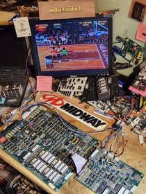 NBA JAM TOURNAMENT PCB JAMMA ARCADE REWIND 2.0 BOARD SET WORKING!!!! MIDWAY 
