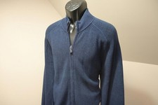 Jos A Bank 1/4 Zip Sweater Indigo Blue Pullover Casual Mens Size 2XL NWT