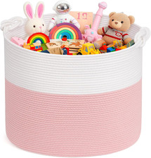 17"X16" Toy Storage for Kids, Home D cor Living Room, Decorative Blanket Basket