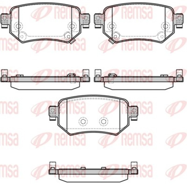 Remsa Bremsbelagsatz Scheibenbremse 1682.02 FüR Mazda GL GJ GJ2 GL2 GL6 Gjefp-image