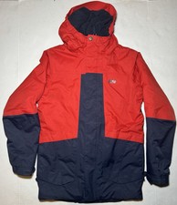 REI CO-OP Kids Insulated Hooded Jacket Red Navy Size M 10-12