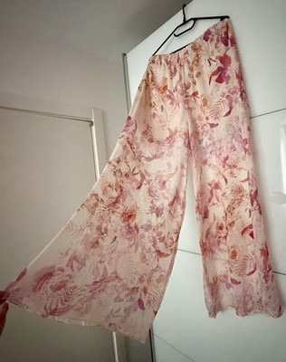 GUESS Palazzo Hosenrock Gr. L - Floral Seidenmix - Sommerlich & Fließend