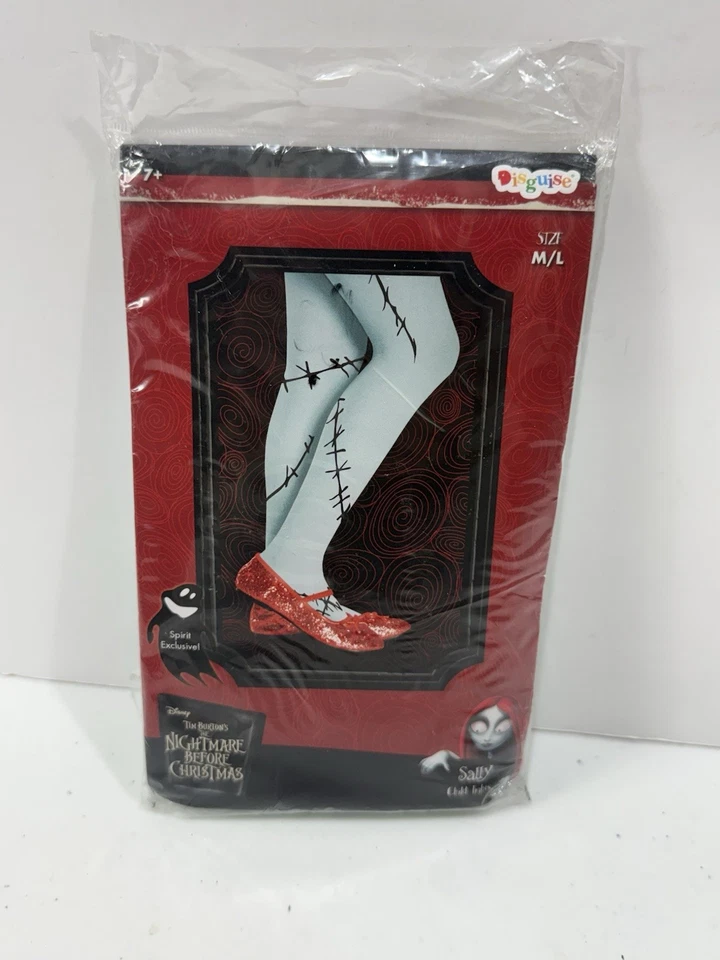 Meia-calça infantil Nightmare Before Christmas Sally tamanho M/G - Imagem 2 de 4