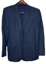 Jos. A. Bank Men's Balzer Jacket 100 Wool Travelers Windowpane Double Vent 40R