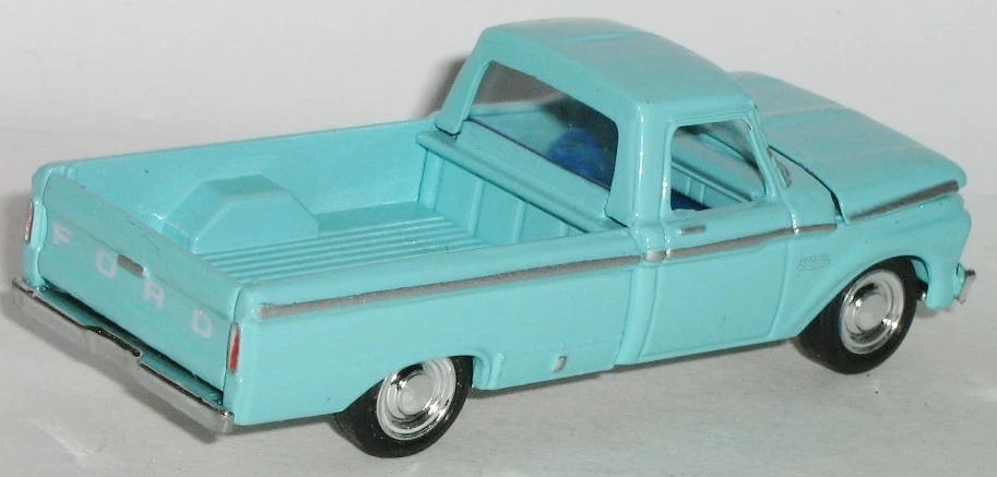 Ford F-100 1965 1/64 = 1/2 tonelada = doble haz I - camioneta pickup con capó y puerta trasera abierta Foto 2 de 3