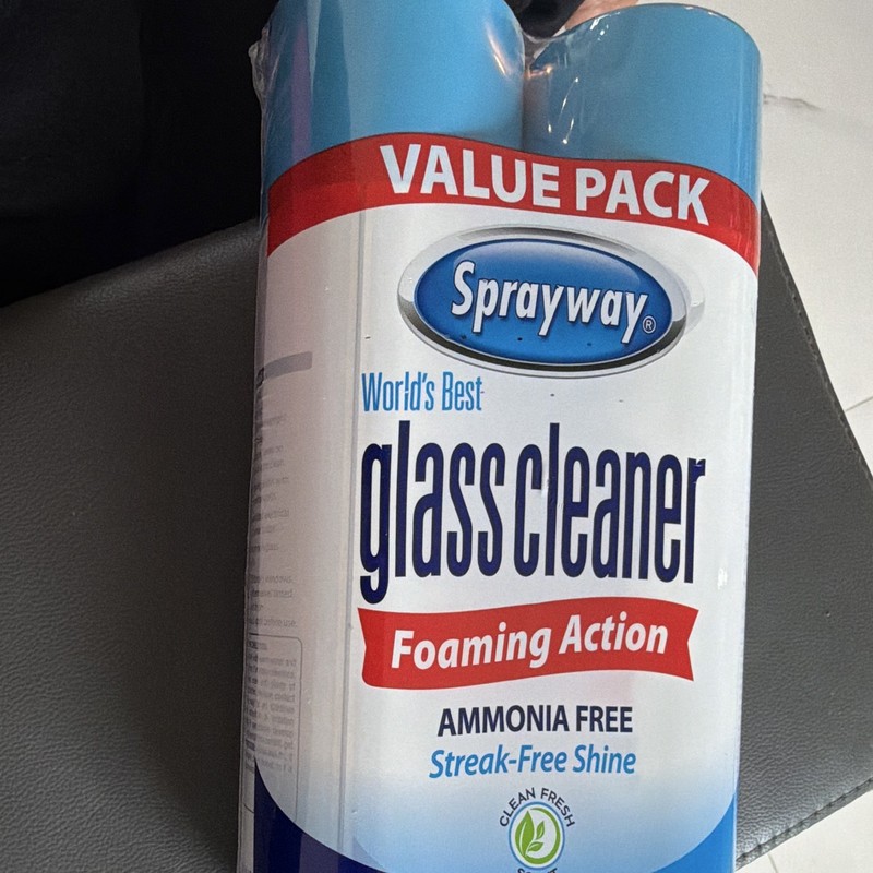 Sprayway Glass Cleaner for Glass 2-Pack Aerosol Ammonia-Free Foaming Clean