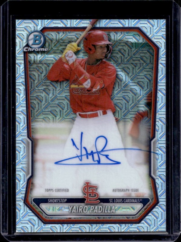 2026 Bowman Mega Box Yairo Padilla Chrome Prospect Auto Mojo Refractor #BMA-YP