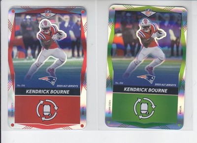 2 - 2025 NFL UNO Elite Alternate KENDRICK BOURNE Red + Green Patriots #016