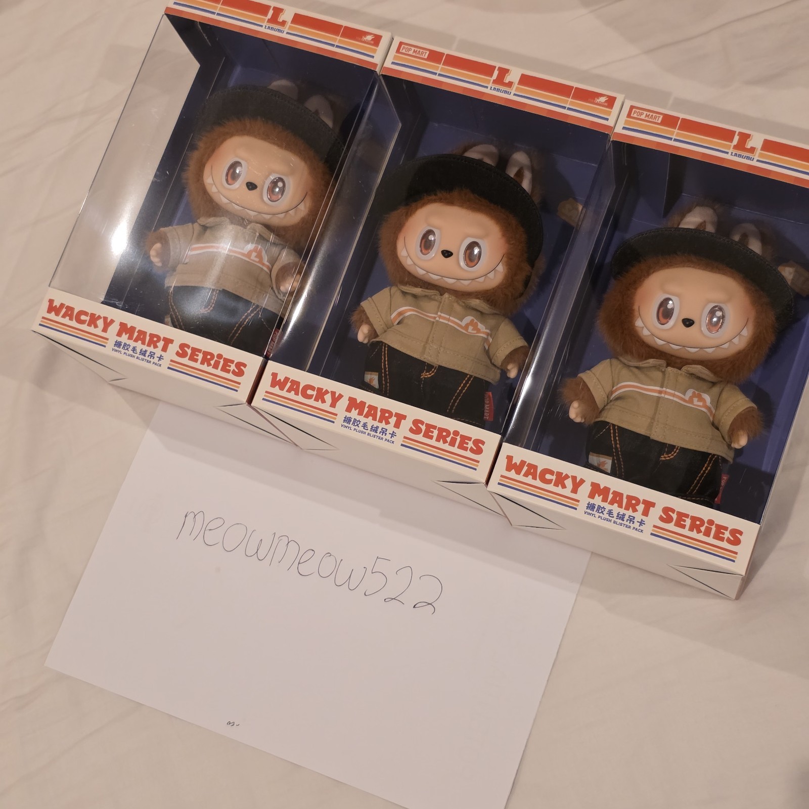 Colgante muñeca de peluche de vinilo POP MART LABUBU Wacky Mart (AUTÉNTICO EXCLUSIVO POP UP)