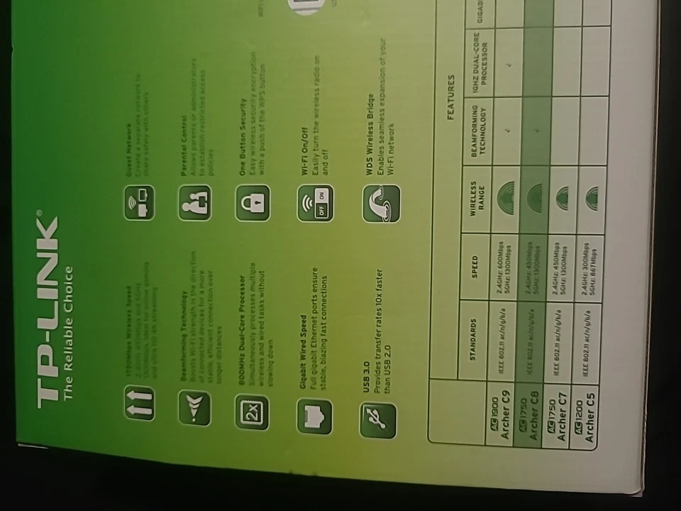 Router Gigabit Inalámbrico Doble Banda Tp-link Ac 1750 Modelo SIN Archer C8 Foto 3 de 4