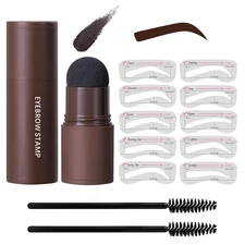 Eye-Brow Stamp Stencil Kit, Waterproof Brow Stamp Shaping Kit Eyebrow Definer...