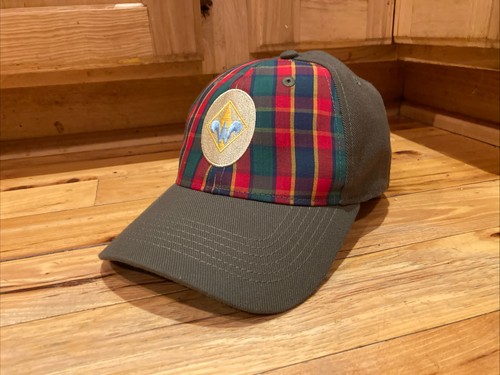 Cub Scout Boy Scout Webelos Green Plaid BSA Flex Fit Cap Hat Uniform Size M/L