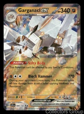 GARGANACL EX 89/142 DOUBLE RARE STELLAR CROWN POKEMON HOLO NEAR MINT