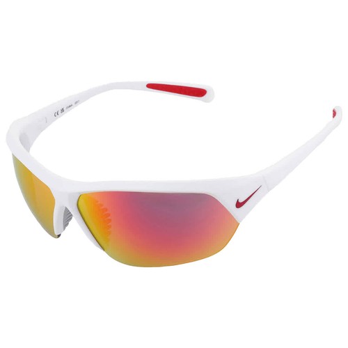 Nike Red Mirror Wrap Men's Sunglasses NIKE SKYLON ACE FQ4683 106 69 - Picture 3 of 4