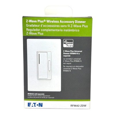*Eaton Z-Wave Plus Wireless Accessory Dimmer (RF9642-ZDW) New In Box