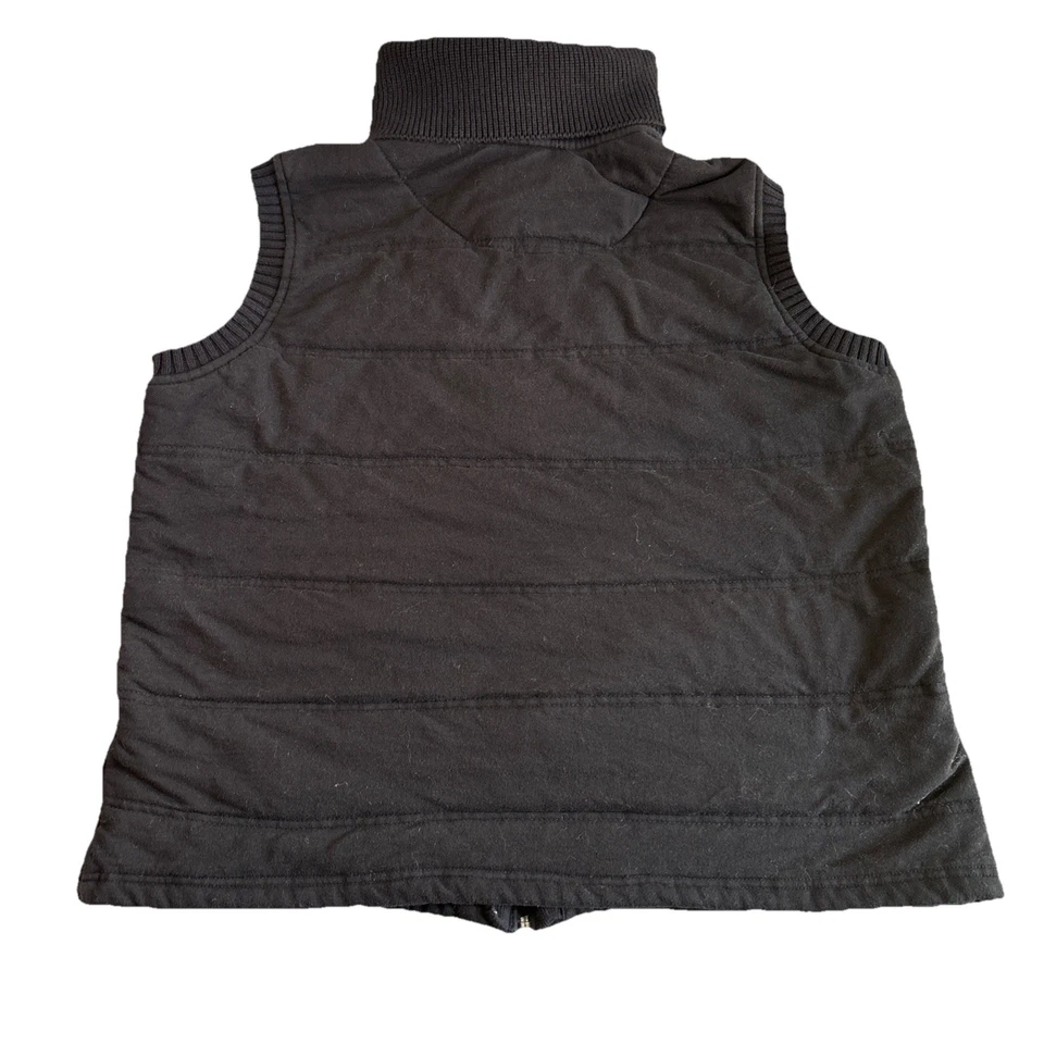 Organa Thomas 女式 1X 黑色绗缝拉链领背心 Puffer 风格 — 第 2/4 张图片