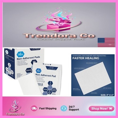 Versatile Sterile Non-Stick Gauze Pads 3x4 Inch - Pack of 100 for Quick Healing
