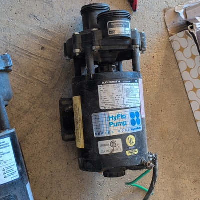 #ad HydroBath HyFlo Series 6000 Spa Pump Black Plastic Metal MPN 317P409 $45.00