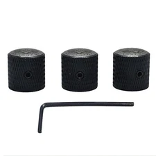 3pcs Electric Guitar Volume Tone Control Dome Knobs Metal Potentiometer Caps h