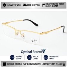 Ray-Ban RX6323I 2500 Gold Frames Reading Glasses/Bifocal/Progressive Lenses