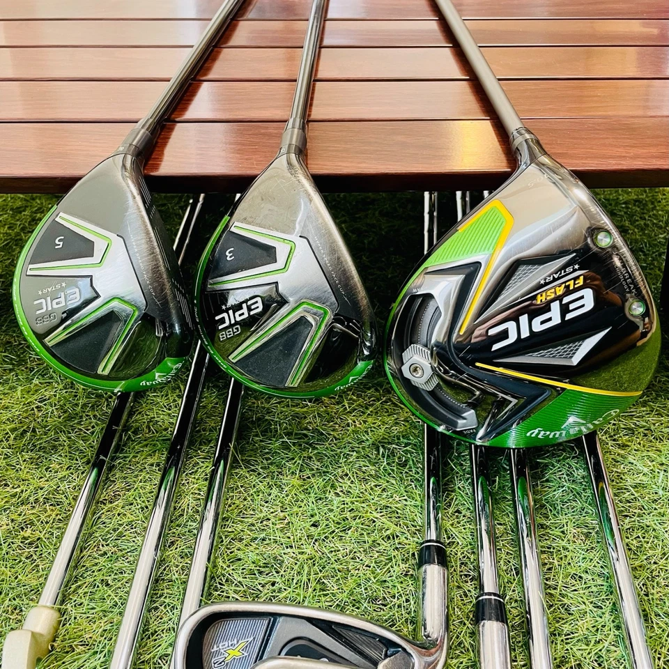 LH Callaway Fullset EPIC FLASH 1w GBB 3w5w X hot2 Iron 5-9Pw 10Pcs Golf Japan - Image 3 of 4