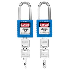 Lockout Tagout Locks, 2 Blue Lockout Tagout Safety Padlocks Keyed Different, ...