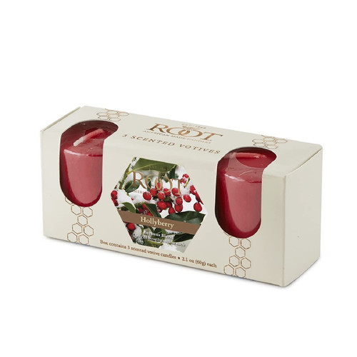 Winter Holiday Scented Votive Candles Beeswax Blend Premium Handcrafted 20-Ho...