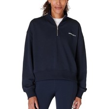 Sweaty Betty Navy Revive Crop Half Zip Sweatshirt Small/Medium
