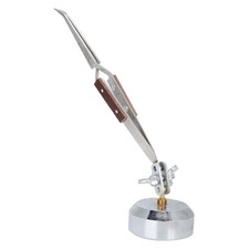 (Curved Mouth)AKLOSIPY Third Hand Stand With Tweezers For Jewelry Welding