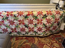 Handmade Quilt- Scrappy Colorful In Shades Of Green, Teal