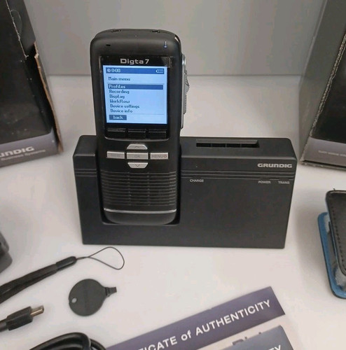 Grundig Digta 7 registratore digitale portatile dettatura con stazione 447 - Foto 3 di 12