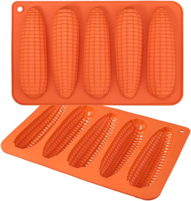 Webake Corn Stick Bread Pan Set of 2, Silicone Corn Cob Bread Molds for Baking C