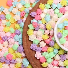 Handmade Material Beads for Crafted 50Pcs Candy Color DIY Beads Fashion