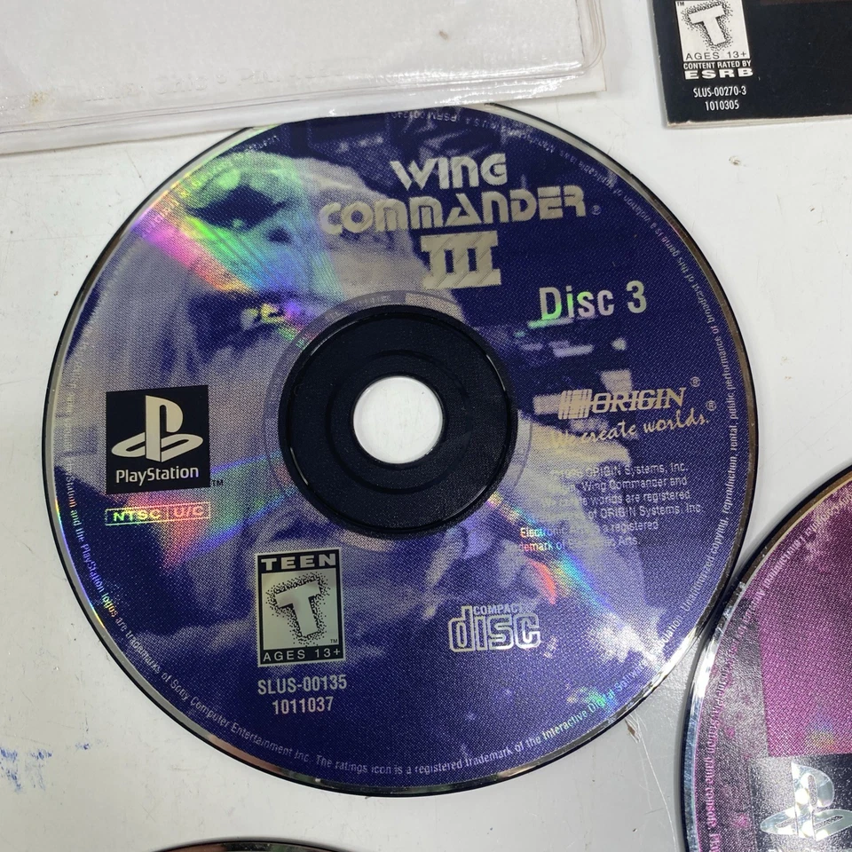 Wing Commander IV The Price of Freedom Sony PlayStation PS1 (Disc 2, 3, 4) WORKS - Image 3 of 4