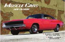2026AMERICAN MUSCLE CARS WALL CALENDAR chevrolet dodge ford hot rod street race