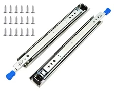 1 Pair 20 Inch 260 Lb Capacity Heavy Duty Locking Drawer Slides with Screws,S...