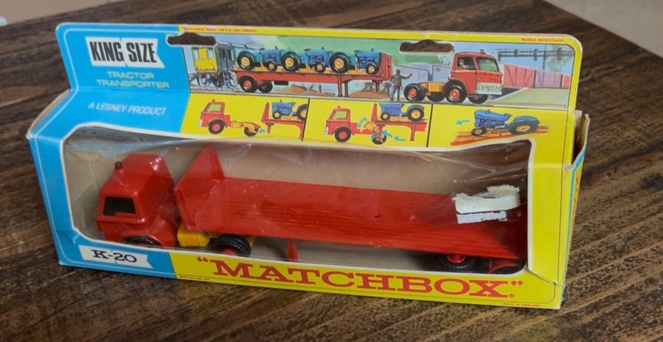 Lesney Matchbox King Size Ford Tractor K-20 Tasker Transporter Excellent Shape  - Image 3 of 4