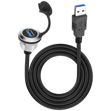 XMSJSIY USB 3.0 Panel Flush Mount Cable 5Gbps Type-A Male to Type-A...