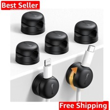 6Pack Rotatable Cord Organizer, Spring Cable Clips - 1s Lock Cord Holder, D...