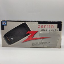 Nuevo rebobinador de video Zenith 1997 rebobinador VHS unidireccional ZEN901 negro