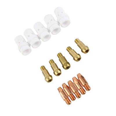 14pcs Contact Tip Gas Diffuser Tip Holder Set For Binzel 36KD MIG Welding New