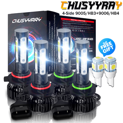 #ad For Nissan Titan 2004 2015 4x Combo LED Headlights HighLow Beam Light Bulbs $20.99