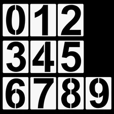 6-Inch Large Number Stencils Set - Plastic 0-9 Address Number Painting Stencils 