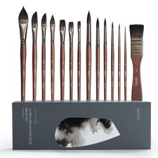 Artify Watercolor Brushes Professional, 14pcs Watercolor Paint Brush Set, Mix...