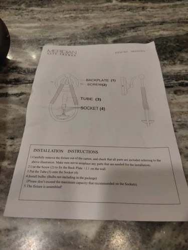 Merdian 1-Light Wall Sconce, Rusty Nail/Rope - M90002RN - Picture 2 of 3