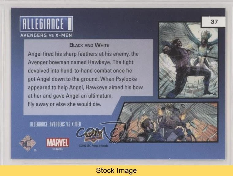 2023 Allegiance Avengers vs X-Men Chapters Black and White Angel #37 READ c6q - Image 2 of 3