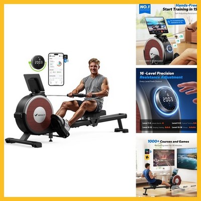 MERACH Q1S Magnetic Rowing Machine Indoor, Dual Slide Rail