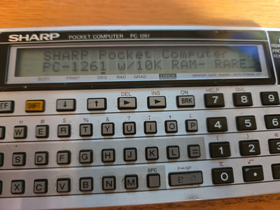 Vintage Sharp Pocket Computer PC-1261 VERY RARE